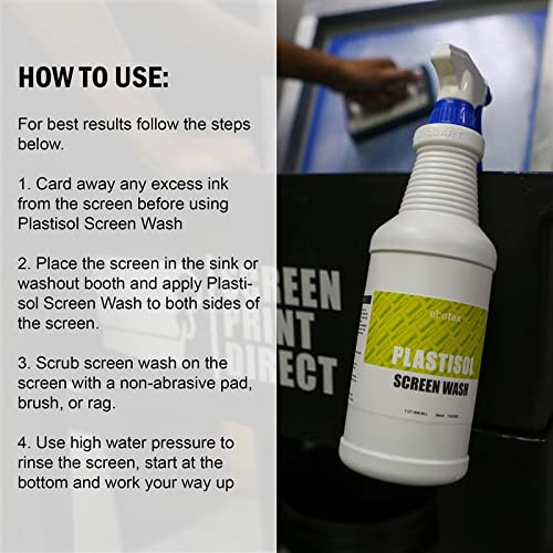Ecotex® Plastisol Screen Wash (Quart 32oz.) For Use in Sink and on