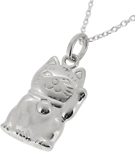 Amazon ワイシーミュージアム Y C Museum 招き猫 シルバー 925 ネックレス レディース シンプル ペンダント トップ ネックレス 通販