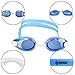 Ipow Anti-fog Mirrored Silicone seal watertight Swim Swimming Goggles/mask with Uv Protection Plating Glasses + Premium Goggles Case (Blue)