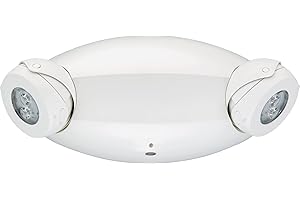 Lithonia Lighting Quantum Emergency Light, Contemporary Commercial LED Emergency Lights with 2 Aimable Lamp Heads, Ceiling or Wall Mount, White Thermoplastic, 120/277V Dual Voltage (ELM4L)
