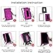 Tab E 8.0 Case,XIQI Three Layer Hybrid Rugged Heavy Duty Shockproof Anti-Slip Case Full Body Protection Cover for Tab E 8.0 inch,Black Hot Pink