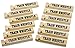 Kicko 12 Pack Wooden Train Whistles, 5.75 Inch - Printed On A Locomotive and Words Train Whistle and Choo Choo - for Kids of All Ages, Party Favor