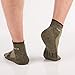yingDi Copper Socks Moisture Wicking Ankle Sport Socks Size L Green With Brown Welt Pack of 4 pairs …