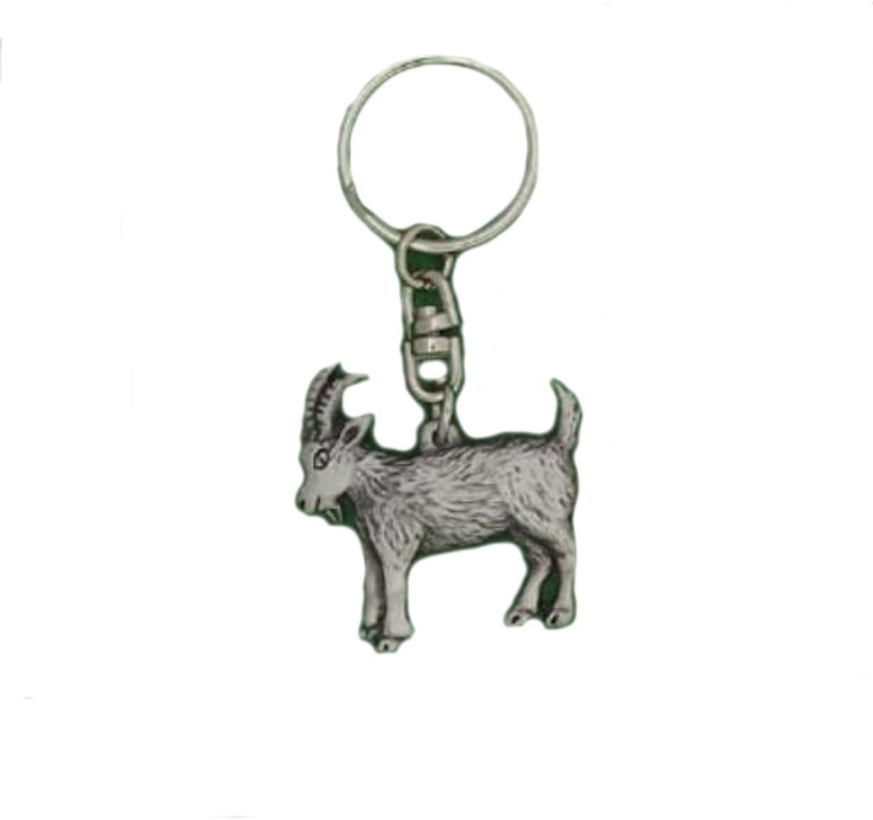 English pewter keyring showing a Goat