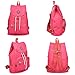 ZYSUN Women's Nylon Bags Durable Daypack Washable Light Weight Travel Backpack (watermelon red)