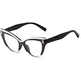 KFPH Stylish Cat Eye Glasses Blue Light Glasses Non Prescription Frames for Women Computer Reading Glasses Anti Glare & UV