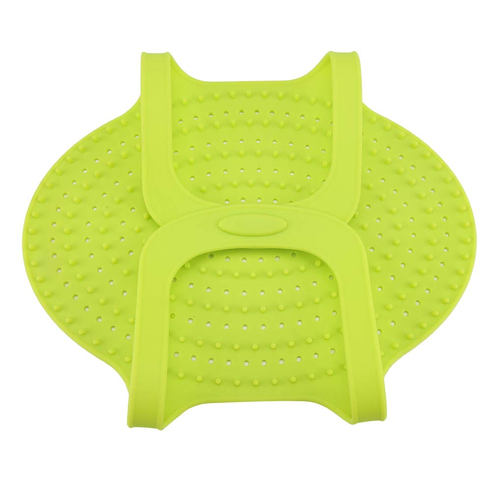 Non Stick Turkey Lifter, Silicone Heat Resistant Poultry Cooking Mat Kitchen Tool for Roasting Ham Chicken Prime Rib(Green)