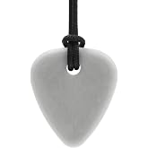 ARK Guitar Pick Small Thin Chew Necklace, Standard, Softest, Light Grey | Chew for Sensory Kids and Adults, Oral Fidget for Autism, ADHD, SPD, Anxiety, Medical-Grade
