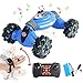 Lesgos Remote Control Stunt Toy Car, 2.4G Gesture Sensing Remote Control Stunt Car with Four-Wheel Drive, Off-Road & Sports Status, 45 Minutes Standby Suitable for Any Terrain, Children Gift (Blue 2)