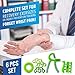HerculesGrip Hand Grip Strengthener Forearm Grip Workout Kit - 6 Pack - Adjustable Hand Gripper Resistance Range of 22-88lbs, Finger Exerciser, Finger Stretcher & Exercise Ring + HD Video Manual