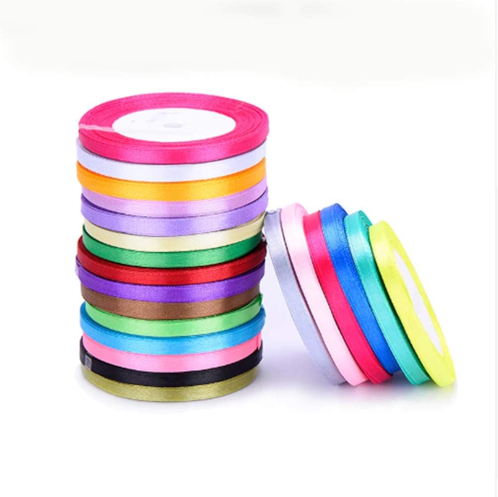 Sr Full Reel 6mm Double Faced Satin Quality Ribbon, 20 Metres on Reel-Pink