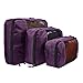 Hopsooken Packing Cubes System - 3 Pieces Sets Travel Luggage Packing Organizers (Purple)