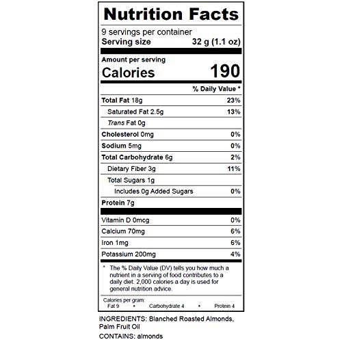 BARNEY Almond Butter, Bare Smooth, No Sugar No Salt, Paleo, KETO, Non-GMO, Skin-Free, 10 Ounce