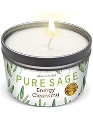 MAGNIFICENT101 Pure White Sage Smudge Candle for Home Energy Cleansing, Banishes Negative Energy I Purification and Chakra Healing - Natural Soy Wax Tin Candle for Aromatherapy (Pure White Sage)