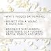 Darice Victoria Lynn Design Your Own Flower Basket, White – Padded Satin Fabric with White Satin Ribbon – Decorate to Match Wedding Colors - Small Size Perfect for Young Flower Girl, 7-3/4”x5”x3-3/4”