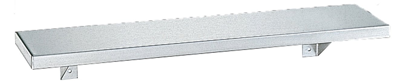 Bobrick 295 Stainless Steel Shelf, Satin Finish, 16" Length x 5" Width