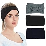Women's Sweat Wicking Workout Headbands Head Wrap Best Looking Head Scarf Headband for Sports or Fashion, or Travel,3 Pack