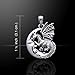 Jewelry Trends Sterling Silver Moon and Dragon Celtic Knot Pendant Necklace 18