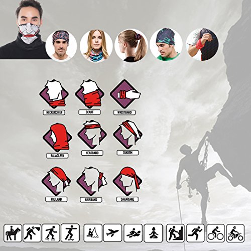 image for FAYBOX 6pcs Magic Wide Wicking Headbands For Men and Women Outdoor Hea