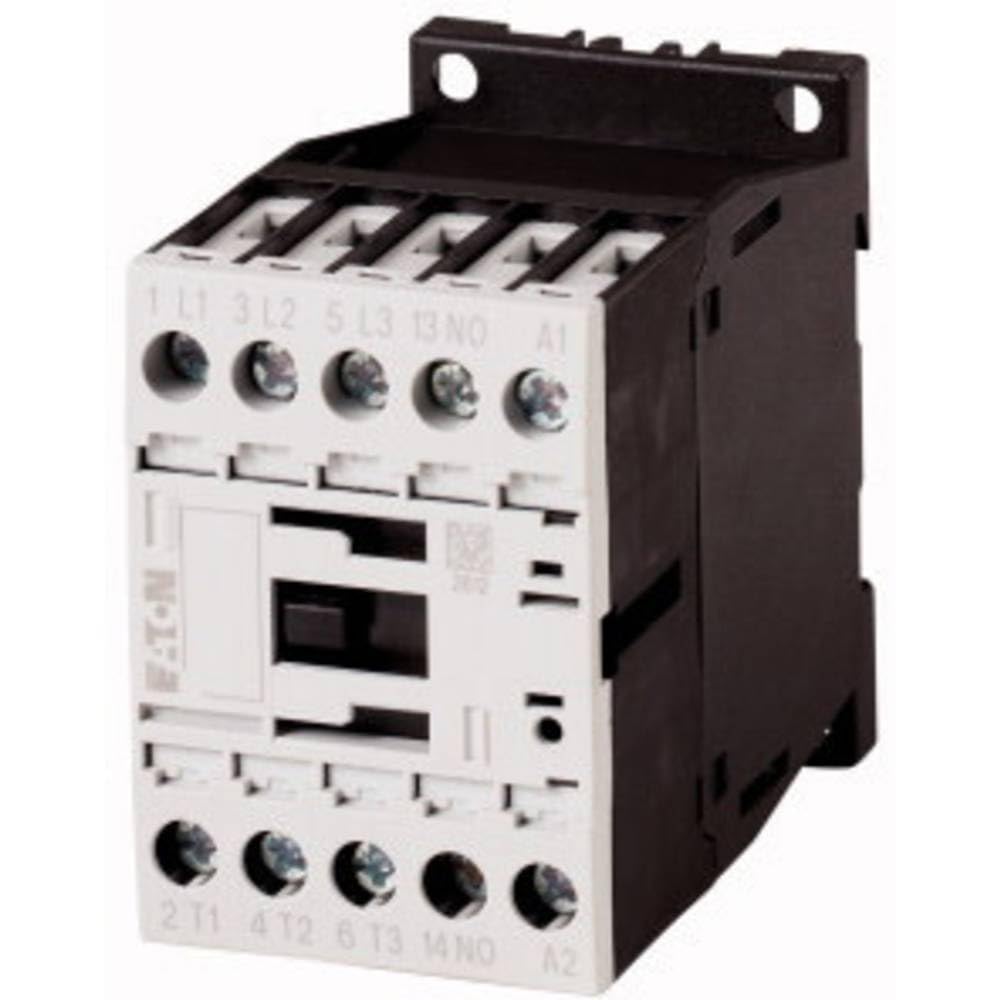 Eaton 276845 power contactor, 3-pin + 1 contact, 5 kW/400 V/AC3, DC actuated.