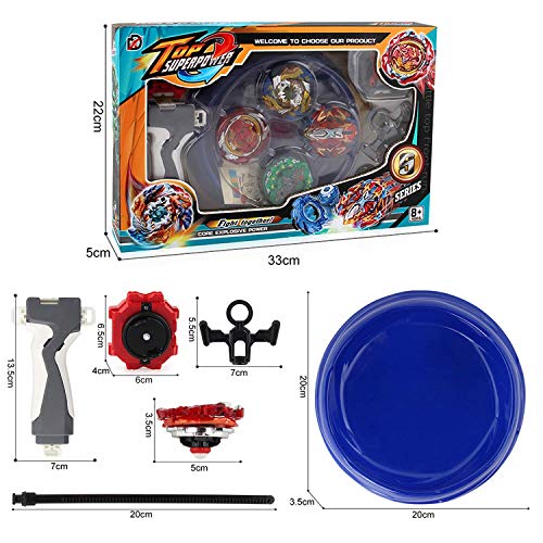 Bey Battle Gyro Burst Battle Evolution Attack Pack for Battling Top Game Included 4X Burst Gyro,2X Launcher,1x Stadium,4X Stickers
