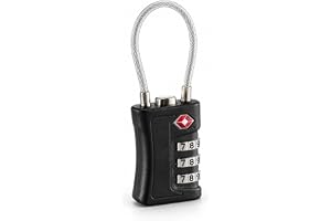 Cadeado TSA 3 Dígitos em Aço Reforçado para Mala e Mochila | Segredo Combinação, Uso em Armário Academia, Trava de Segurança,