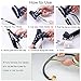 Black Computer Cable Management Wire Cover Electrical Cord Hider Solutions 2 PCS, VIWIEU Tangle Sprial Cable Tube with 4 Adhesive Cable Clips for TV Laptop Floor Home & Office