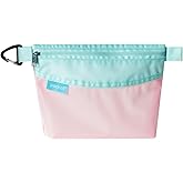 pack all Water-resistant Material Zipper Pouch, Mesh Zipper Bag for Storage, Travel, Office (Small, Pink)