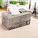 MyGift Decorative Rustic Torched Wood Tissue Box Holder, Bathroom Rectangle Tissue Box Cover