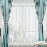 OCIOLI 2 Pack Magnetic Curtain Tiebacks Beige Modern Rope Tiebacks 45cm view 2