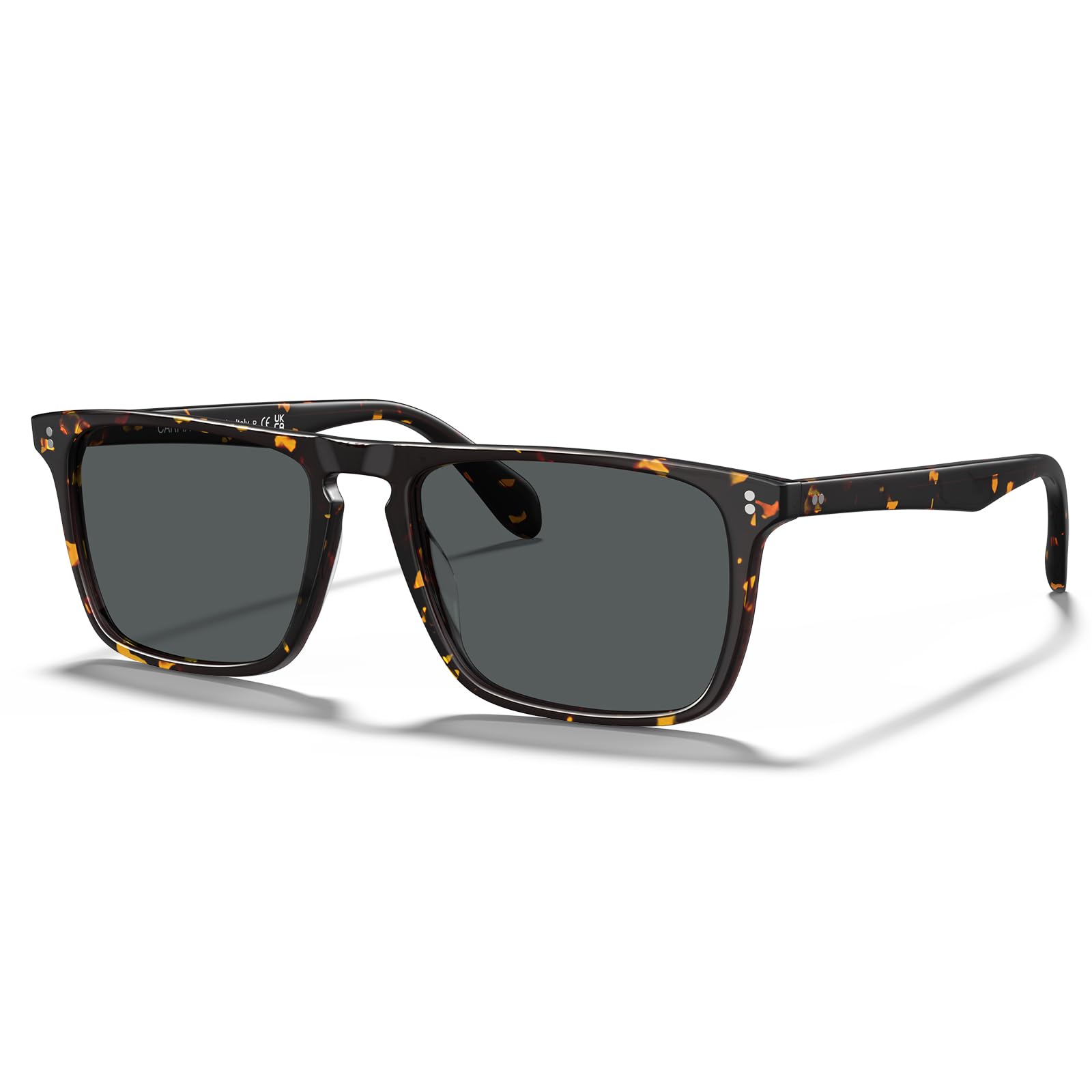Photo 1 of CARFIA Retro Polarized Sunglasses for Men UV Protection Hand-crafted Acetate Frame Fishing Golf Spectacles CA53572 Gray