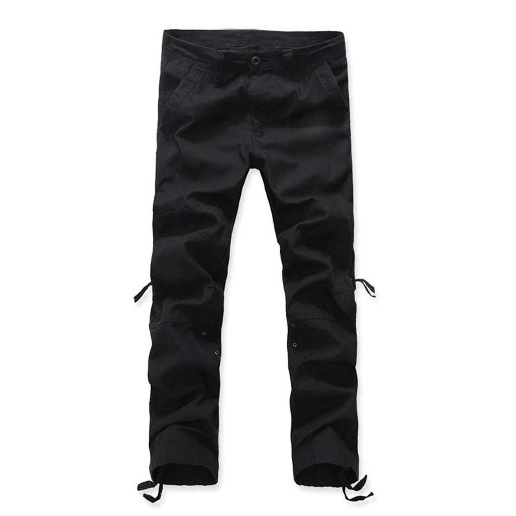 LEXUPA Mens Pants Mens Casual Pleated 