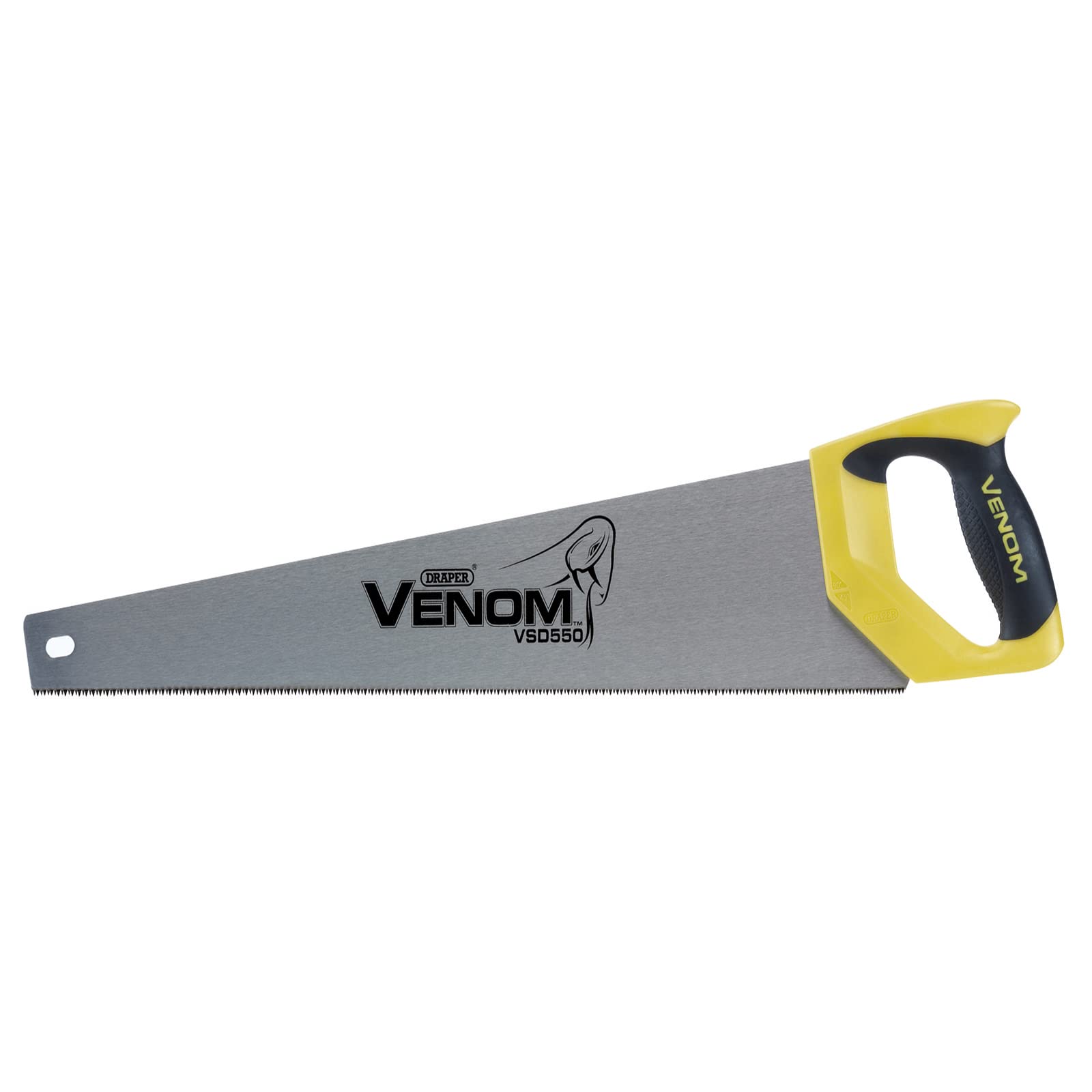 Draper 82197 Venom Second Fix Venom Double Ground 12PPI Handsaw, 550 mm Blade Length