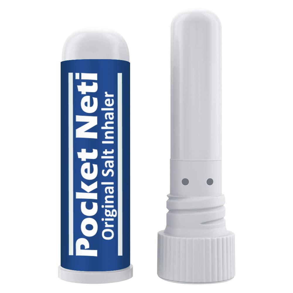 Basic Vigor Himalayan Salt Pipe Inhaler (No Scent, No Essential Oils) 2 Pack Portable Salt Therapy by Pocket Neti