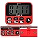 Kitchen Timer, Digital Kitchen Timers Loud Magnetic Clock Countdown Count Up Multiple Function Red