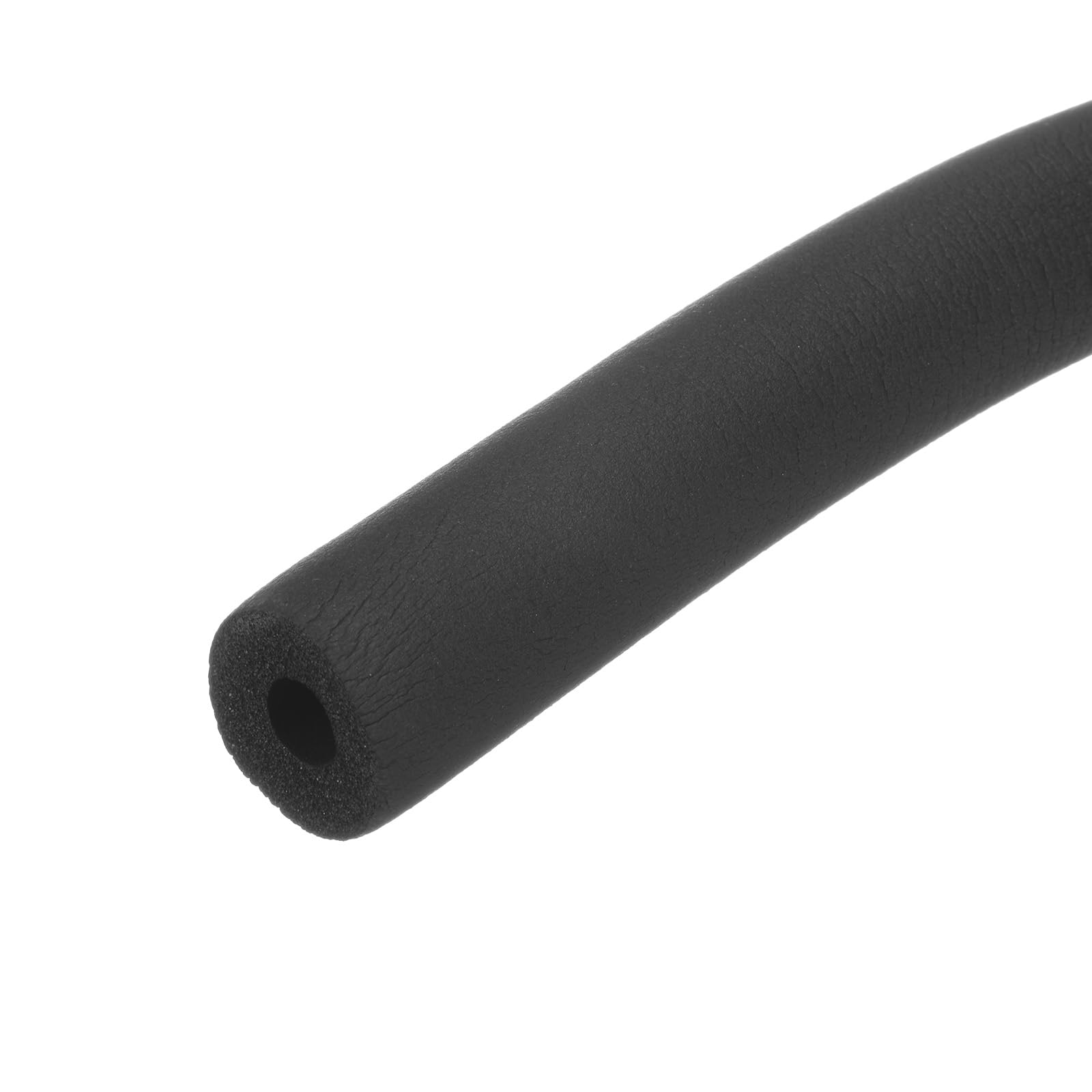 M METERXITY Pipe Insulation Foam Tube, 3/8"(10mm) ID x 6Ft Pipe Cover Wrap Roll, Hollow Pipe Cover for AC Unit/Guitar Stands/Exercise Machine Handle/Roof Rack [Black]