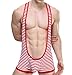 F plus R Men's Cotton Stripe Jockstrap Bodywear Red white Stripe Medium