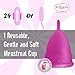 Blossom Menstrual Cup, Say No to Tampons | Get Blossom Cups for Menstrual Days| Period Cup, Reusable Menstrual Cup, Silicone Cup (Small Menstrual Cup, Violet)