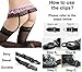 Adulove Garter Belt, Women's 4-Pack Suspender Belt Set with Straps and Clips for Stockings