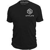 GYM LIFE Men's Power Up Icon Athletic Performance Short Sleeve Workout T-Shirt, Black