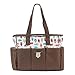 SoHo Canvas Diaper Tote Bag 7pc, Brown Owls