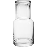 BlogBlog Bedside Water Carafe and Glass Set, Mouthwash Decanter, Water Pitcher Set for Nightstand (Clear)