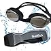 Swim Goggles - Anti Fog - Mirror Coating - Latex Free - Adjustable Strap - Clear Vision - No Leak Design - Free Protective Case - For Adults