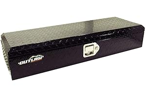 OUTLAW RACING PRODUCTS Outlaw OU2001 ATV/UTV Front Aluminum Storage Box Rack Cargo Mount Trunk Luggage - Offroad Trail Storage Container for Quads, Four Wheeler, Utility Vehicles - Weather Proof - Black Powder Coat