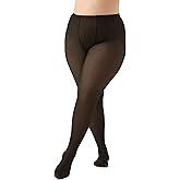 CaiDieNu Plus Size Fleece Lined Tights Women: Fake Translucent Warm Thick Thermal Legging High Waisted Winter Sheer Pantyhose