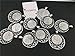 Pack of 10 Round Picture Frame Charm Pendants Trays 25mm with Moon and Stars Design DIY Alloy Photo Making (Trays 10pcs Silver)