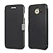 MTRONX Phone Case for Samsung GalaxyS6, S6, Magnetic Ultra Folio Flip Slim Leather Twill Case Cover Pouch - Black(MG-BK)