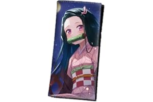 BGOmakeit Re ZERO Starting Life in Another World Cosplay PU Leather Pattern Cartoon Anime Wallet (kamado nezuko, regular wallet)
