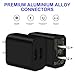 USB Wall Charger 2.1A Dual USB Charger Adapter Quick Charger for iPhone X 8/7/6 Plus SE/5S/4S,iPad, iPod, Samsung Galaxy S7/S6/S5 Edge, LG, HTC, Huawei, Moto, Kindle and More (Black)