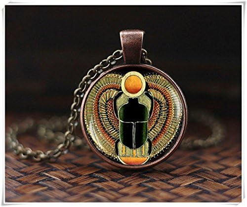 Egyptian jewelry, Scarab Necklace, Egyptian Scarab Necklace